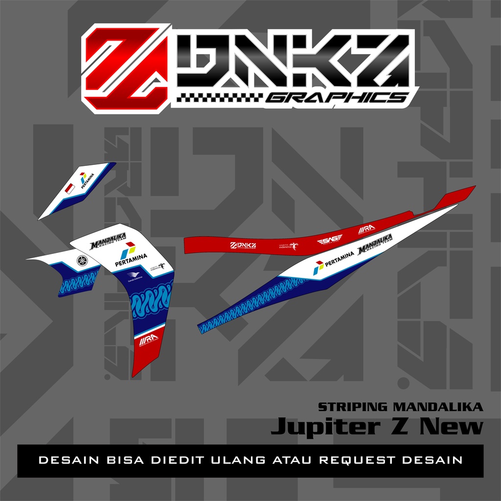 Stiker Jupiter Z New Decal Striping Jupiter Z New Premium Racing Mandalika