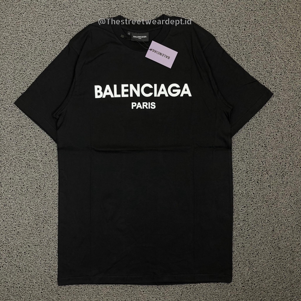 Kaos T shirt Tee Balenciaga Paris Black