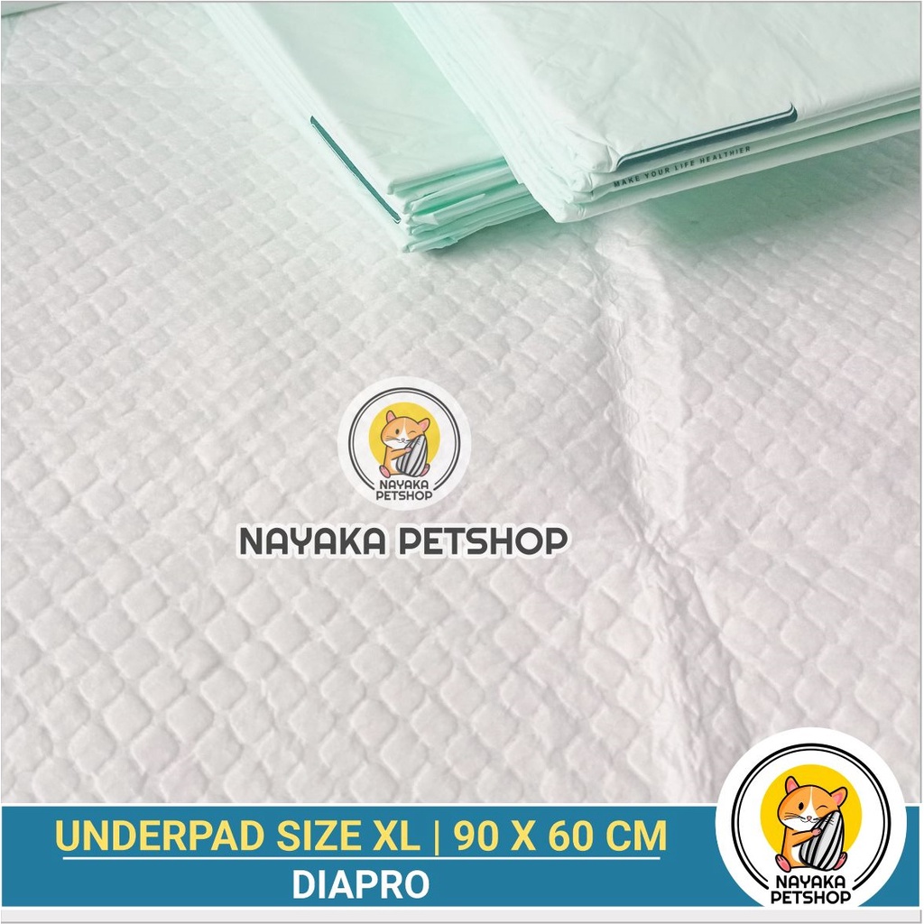 Underpad Kucing Size XL 90 x 60 cm Diapro Popok Alas Kandang Perlak Training Pad Latihan Kencing Pup Pipis Anjing Melahirkan Hewan