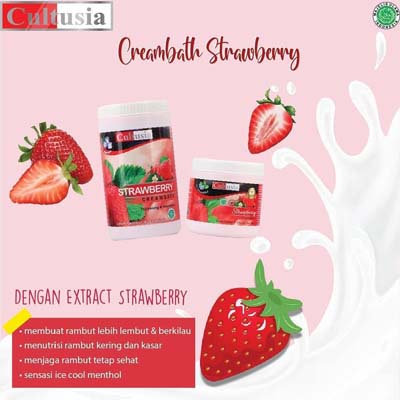 [BPOM] Cultusia Creambath Strawberry 500ml Creambath Krimbath Rambut