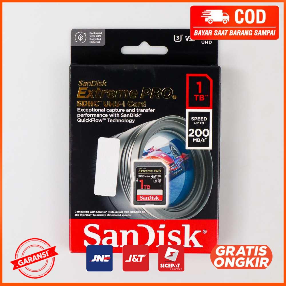 Sandisk SD Card Extreme Pro V30 U3 4K - 1TB - D-1T00