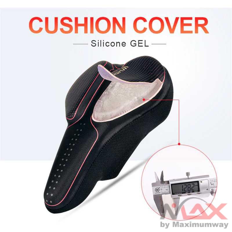 WHEEL UP Cover Jok Sadel Sepeda Breathable Silicone Gel - CH659 Warna Hitam Merah