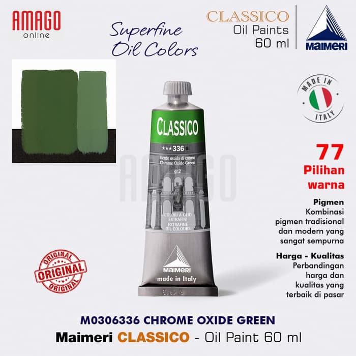 MAIMERI CLASSICO - OIL PAINT - CHROME OXIDE GREEN - 60ML - M0306336