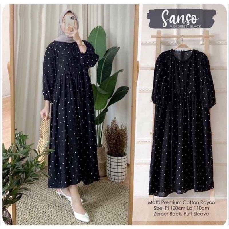 SANSO JASE GARIN SINMI MOA HAYU ESTER LOLIA DIOMI SEKAR RENVI BRIANA MIDI DRESS