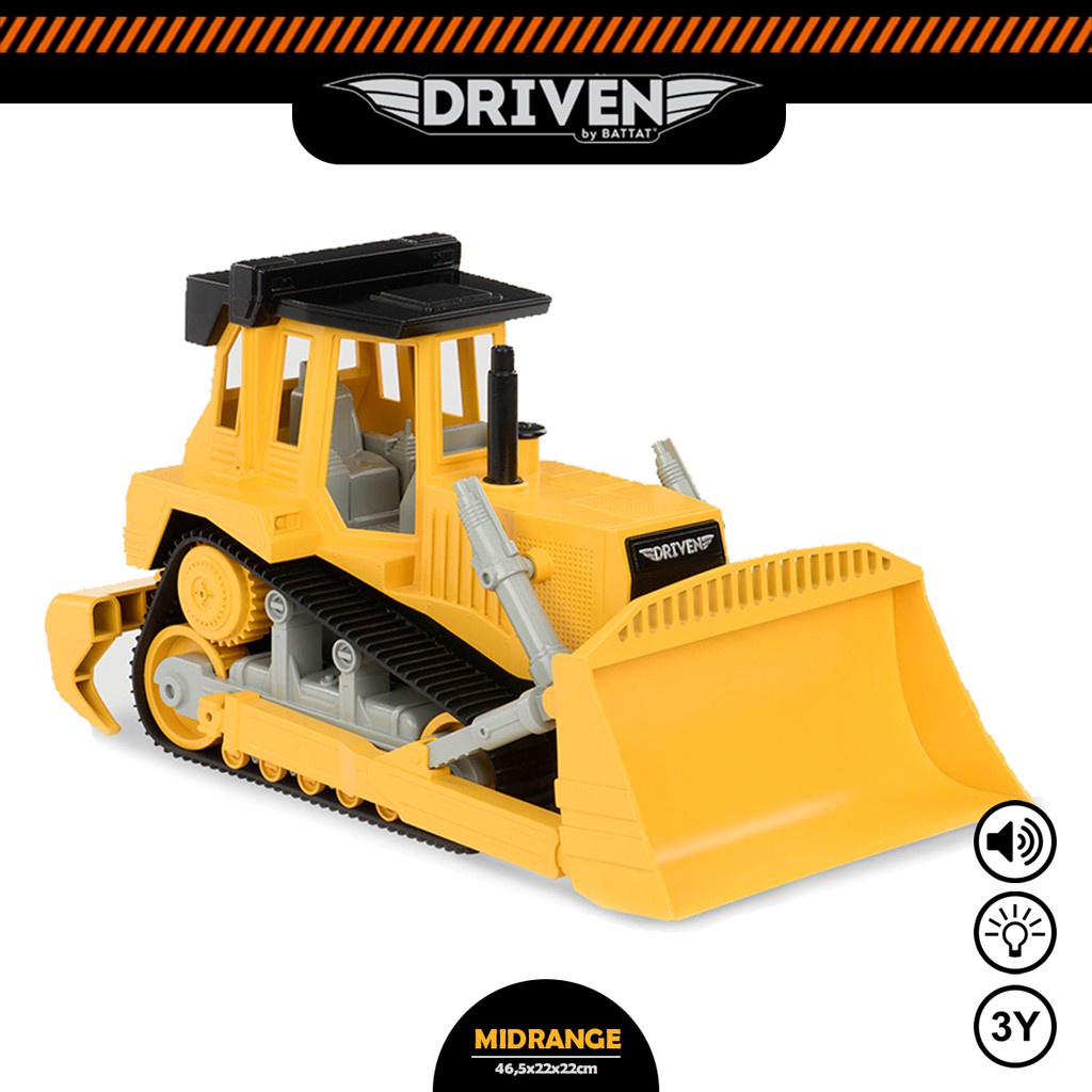 DRIVEN BY BATTAT - Bulldozer WH1004Z Midrange Series Mainan Anak Truk Mobil Mobilan Diecast