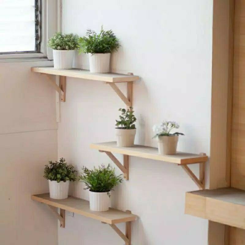 hiasan dinding,rak bunga,rak miniatur kayu