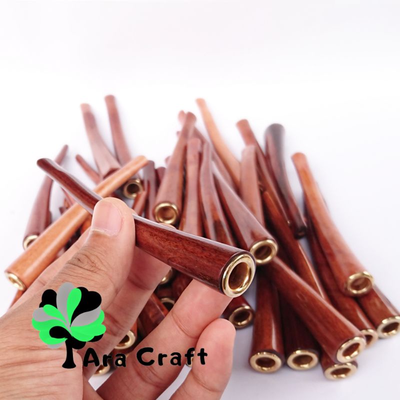 Once Kayu Stigi/Pipa Rokok Stigi Natural/Pipa Once Kayu Stigi Natural/Once Stigi Panjang 11 cm