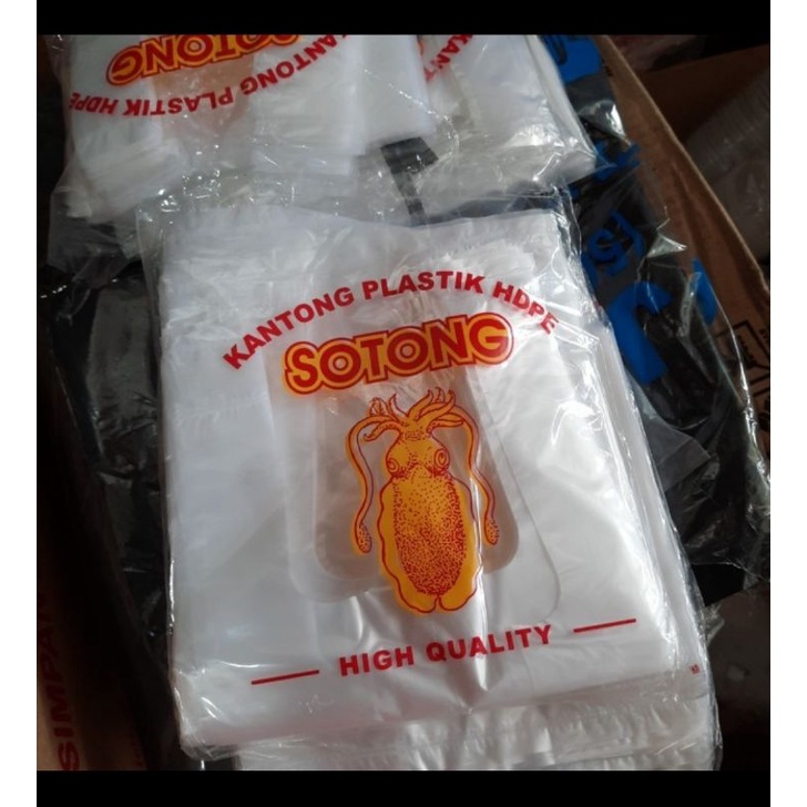 Kantong plastik bening uk 24 , Kantong tenteng bening ekonomis
