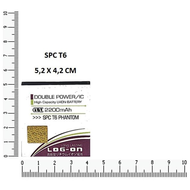 BATERAI FOR SPC T6 PHANTOM - LOG ON DOUBLE POWER BATTERY