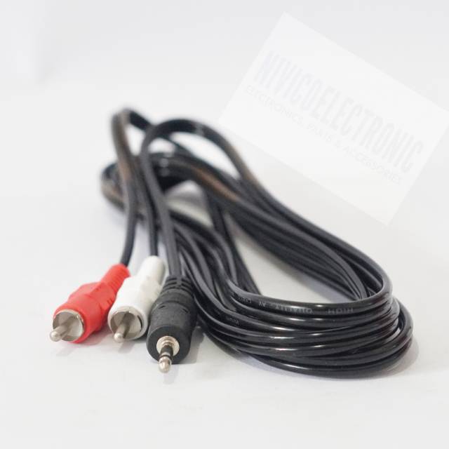 Kabel RCA 2-1 hitam 1.5m