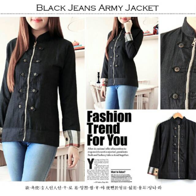 Black Jeans Army Jacket