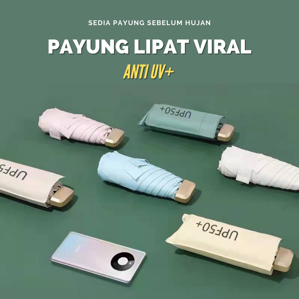 PAYUNG LIPAT MINI ANTI UV + DAPAT SARUNG