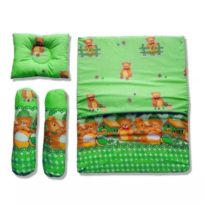 Bantal Guling Kasur Bayi set Ceria 4in1 Motif Random