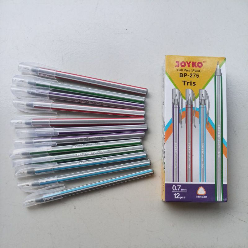 

12 Pcs Pulpen Ball Pen Joyko BP-275 TRIS