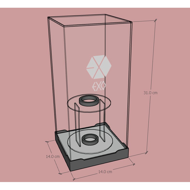 [BOX LIGHTSTICK] LIGHTSTICK EXO / LIGHT STICK EXO VERSI 1 2 3 / BOX LIGHTSTICK EXO DAPAT BERPUTAR