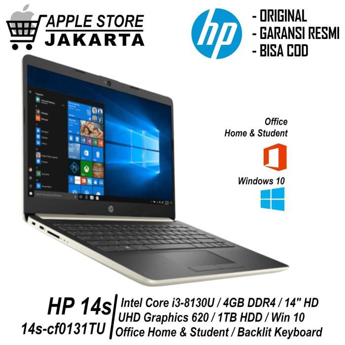 LP125 Laptop Murah HP 14s Core i3-8130U 4GB 1TB HDD 14" cf0131TU cf0130TU - Gold