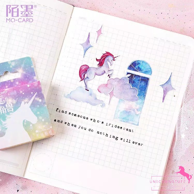 Sticker Unicorn Sticker Notebook Diary DIY Lucu