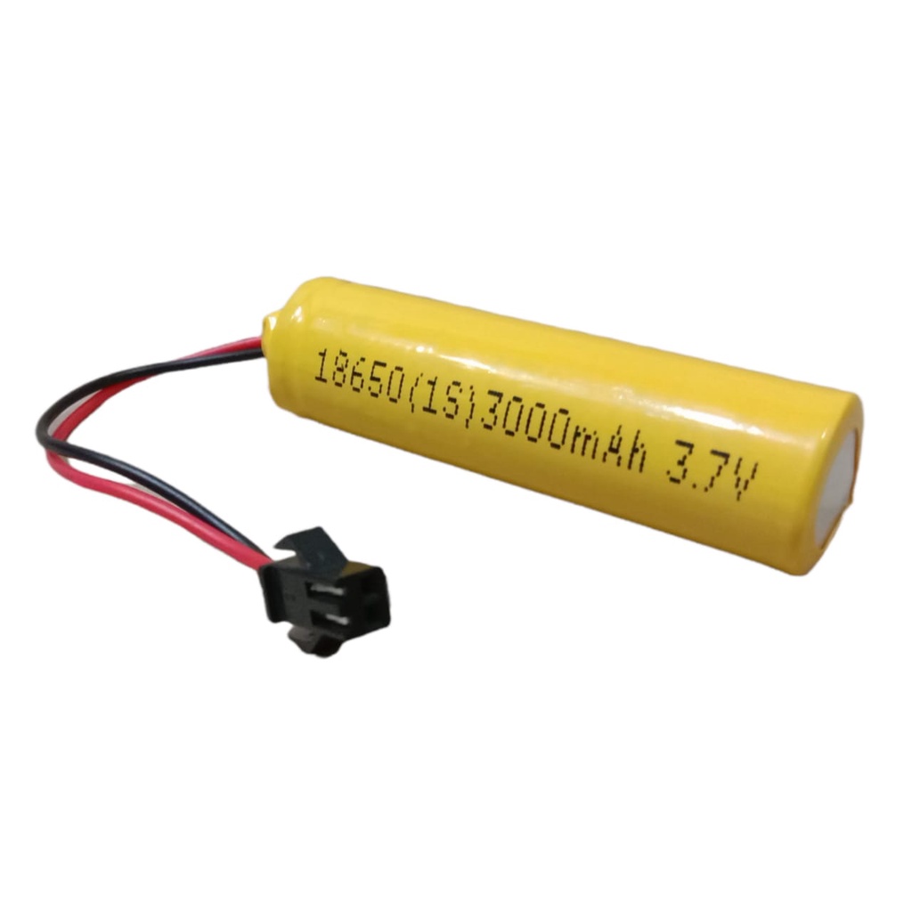 Baterai RC/ Baterai Mainan Remot Control 1x 18650-1S 3000mAh 3.7V Protektor BMS 6A Soket Hitam