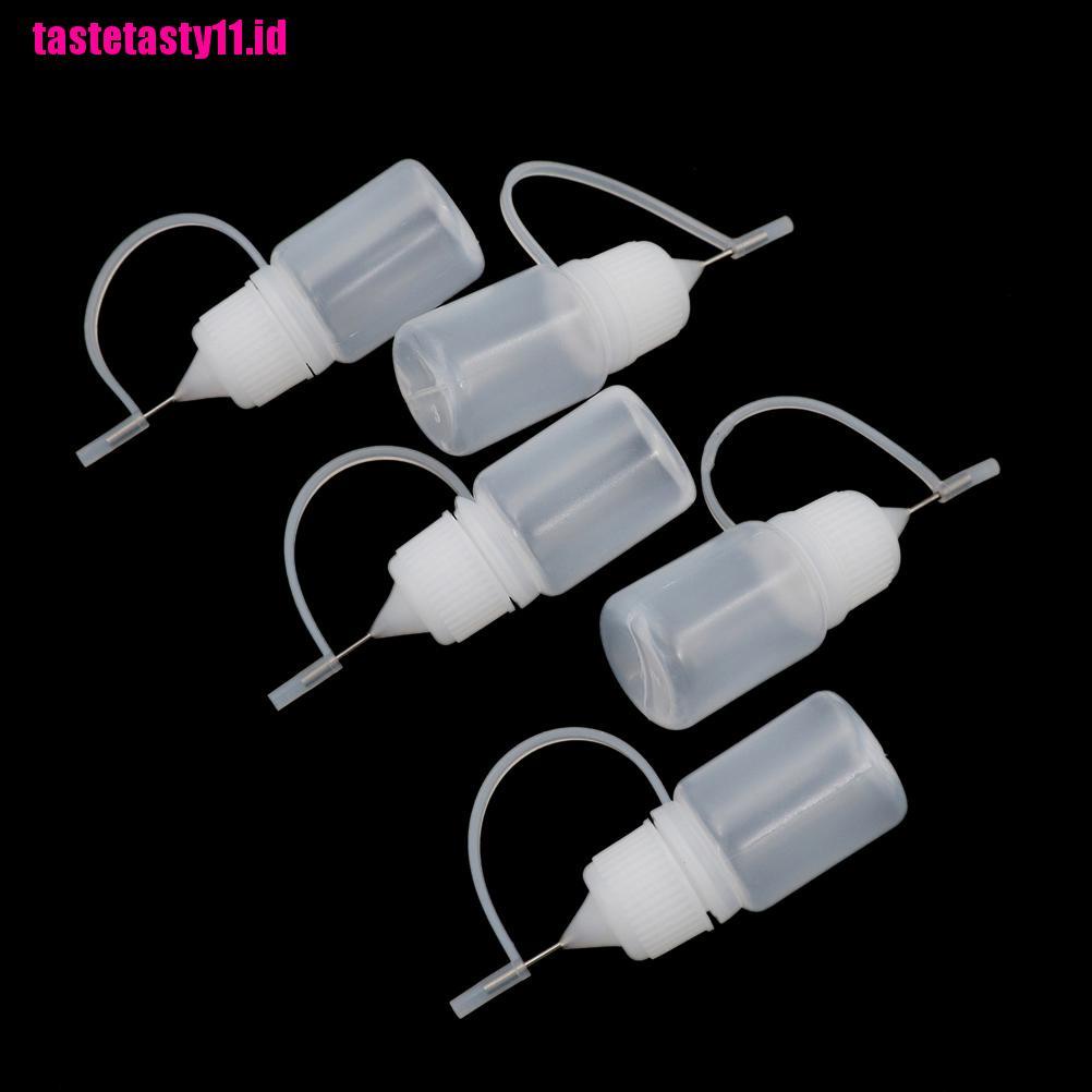 【TTID】5pcs Needle Tip Empty Squeezable Liquid Dropper Bottle Plastic 5ml