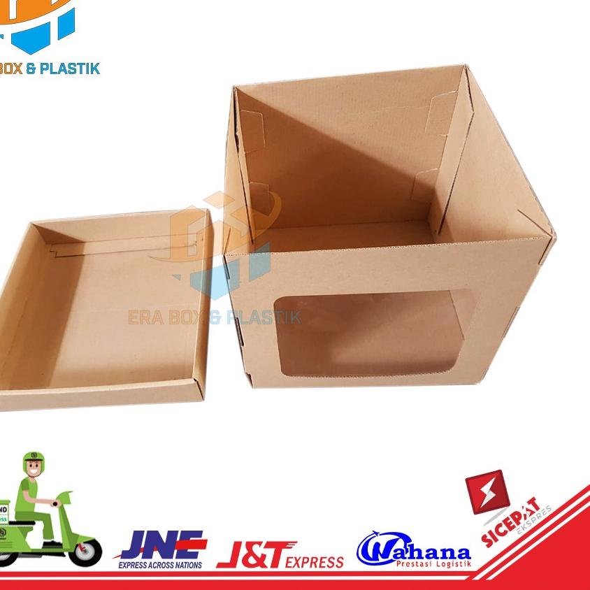 

(QP82D] ! .Dus Kue Tinggi 25x25x25 cm | 1 Pack Isi 5 Pcs | Dus Kue Tart"..!!