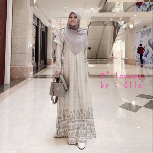DARA DRESS ORI D'Lovera by Olla | GAMIS SILK MOTIF