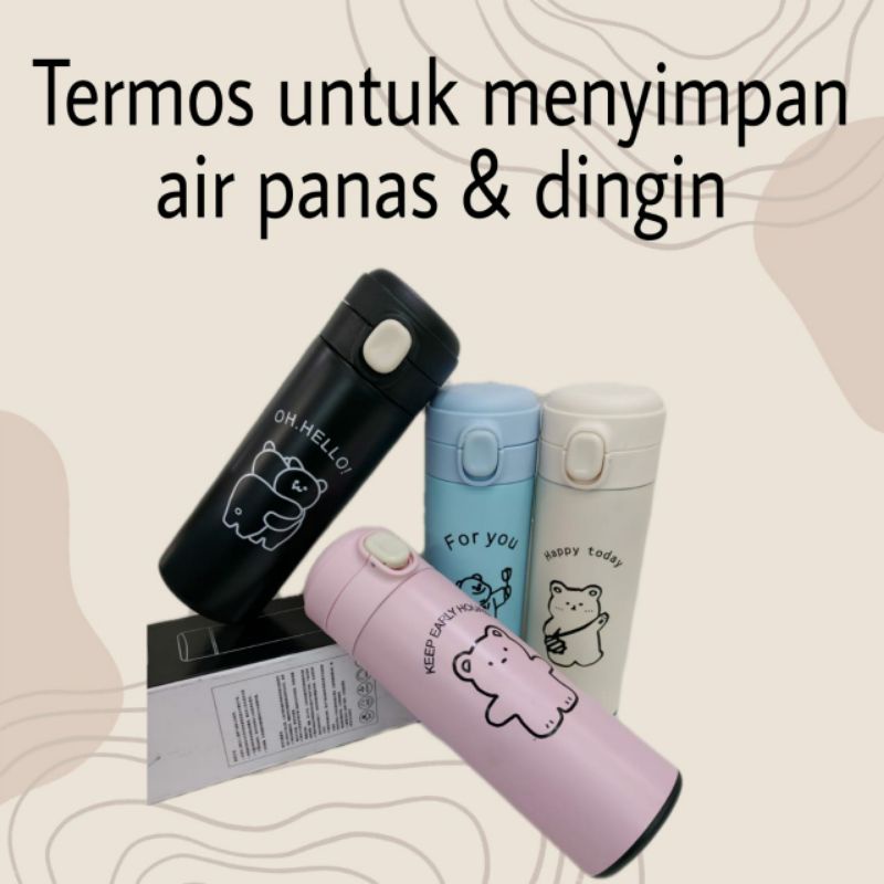 TERMOS MOTIF BERUANG UK. 450ML | TERMOS BERUANG