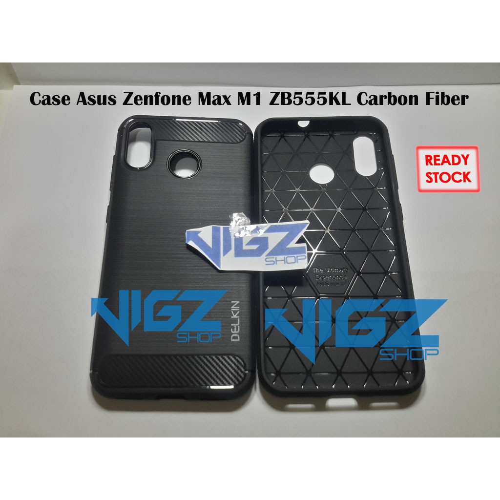 Case Asus Zenfone Max M1 ZB555KL Carbon Fiber Slim Delkin Original