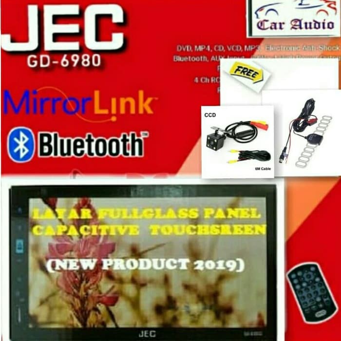 Tv mobil Avanza Xenia Double din JEC GD 6980 MirrorLink KAMERA ANTENA