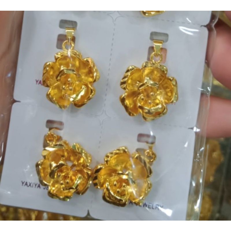 liontin melati 1 suku lapis emas 24k