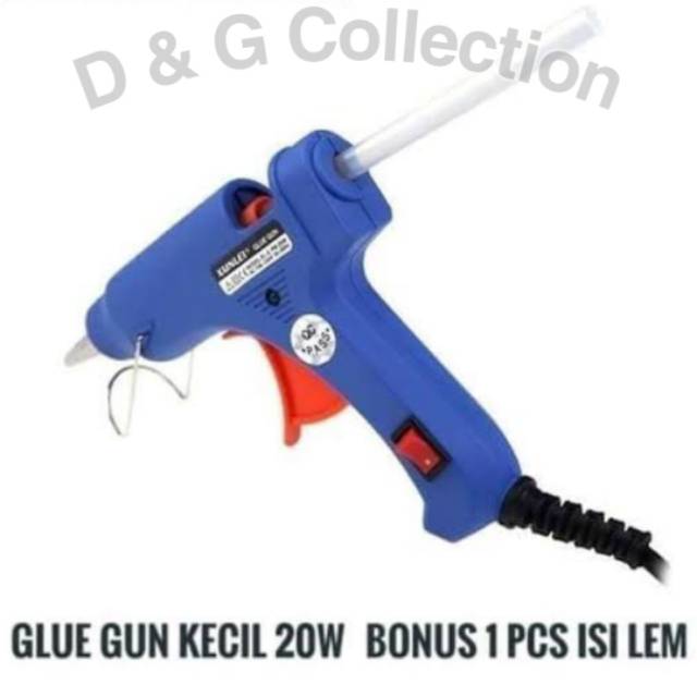 

ALAT MESIN LEM TEMBAK GLUE GUN 20 WATT + FREE 1 PCS LEM BAKAR