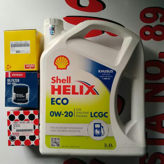 PAKET SUPER ganti oli shell ECO 0W-20 +oli filter