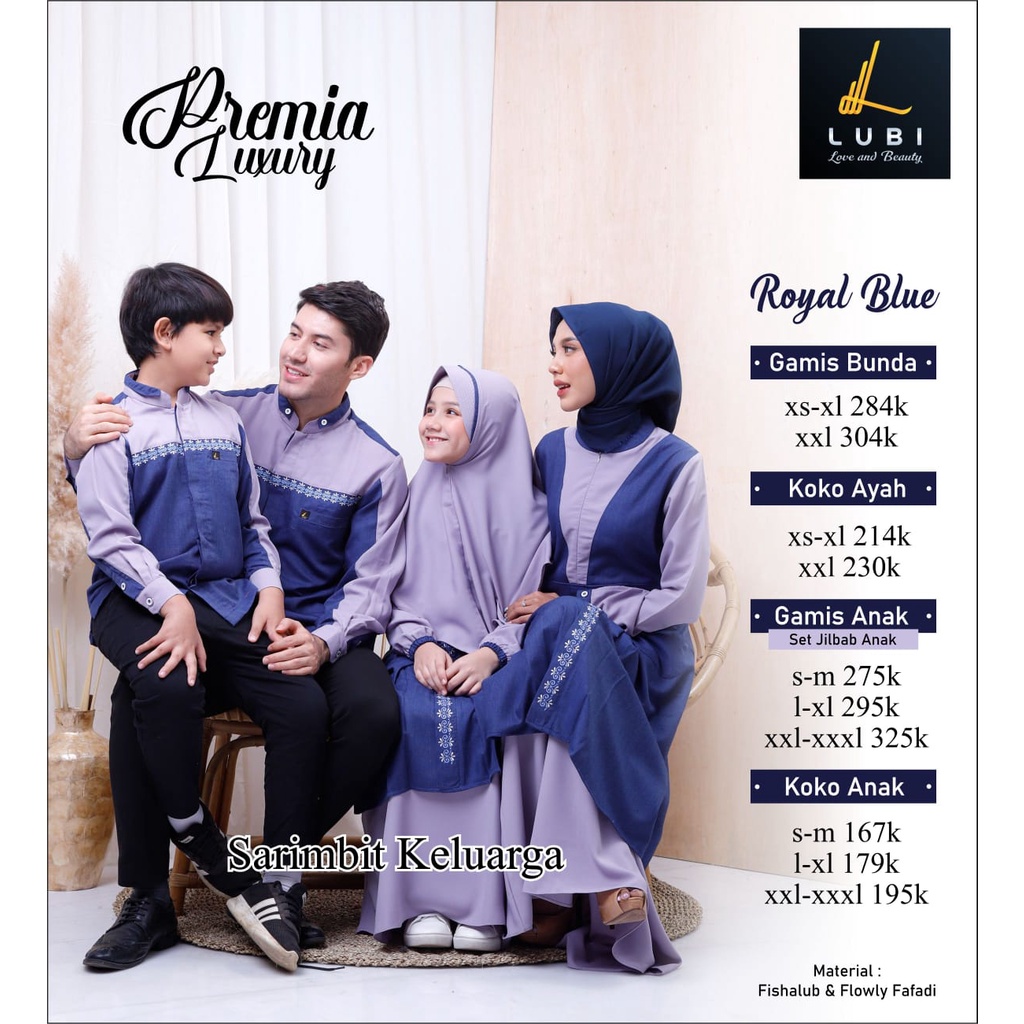 Sarimbit Lubi Premia Luxury Royal Blue