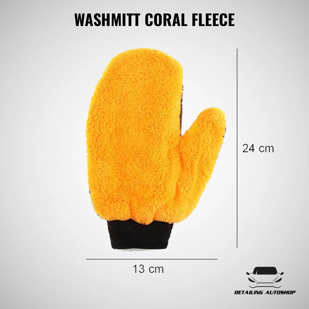 Wash Mitt Coral Fleece