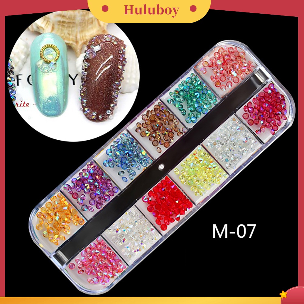 Huluboy Huluboy♡ Berlian Imitasi Bentuk Bola Bulat Untuk Dekorasi Nail Art