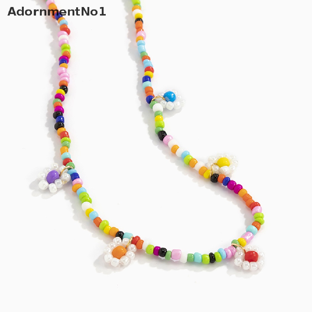 (AdornmentNo1) Kalung Choker Manik-Manik Handmade Gaya Bohemia Untuk Wanita