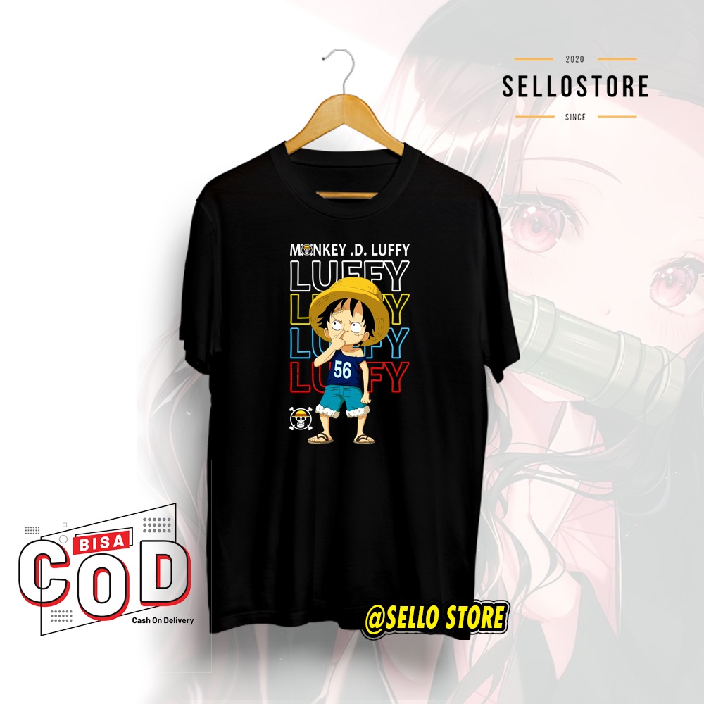 Kaos One Piece Monkey D Luffy Baju Kaos Anime One Piece Original Clothing Premium T shirt Pria Wanit