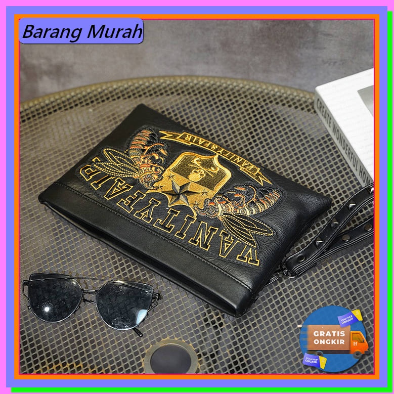 Handbag Clutch Pria Branded Mirror Vip Premium Import Asli Murah JD433 Tas Kulit Handbag Pria Wanit