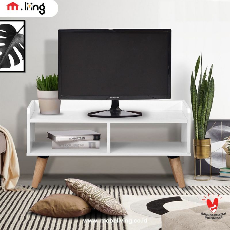 M.Livingstore - Furniture Rak TV Minimalis Kualitas Ekspor Kaki Kayu