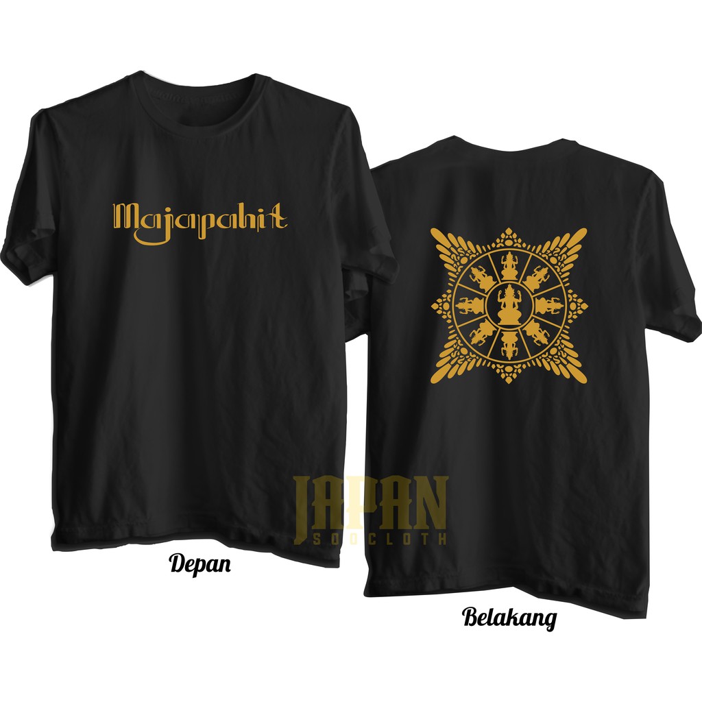 Kaos Distro Murah - Kaos Surya Majapahit Emas - Kaos Mojopahit