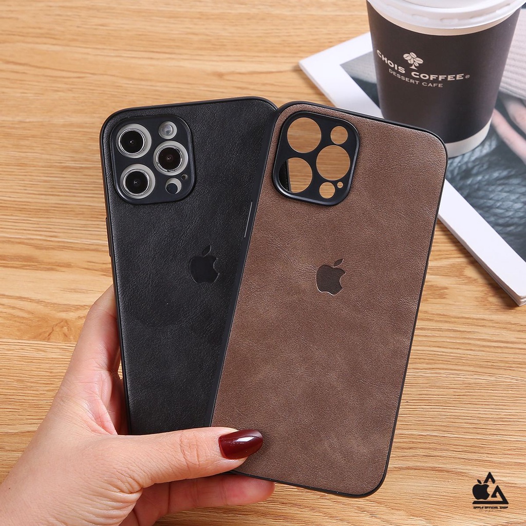 Soft Case Leather Kulit IPHONE 11 PRO 11PROMAX 12 PRO 12 PROMAX 7 8 SE2 13 PRO 13 PROMAX XR X 7+ XS MAX 8+ X 6 6+ Softcase Bahan Kulit With Logo Silicone Silikon Hardcase