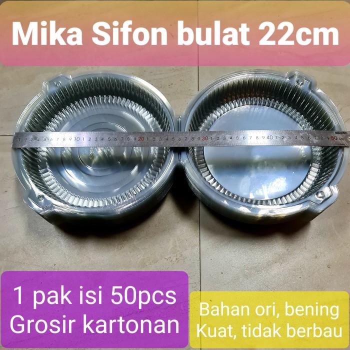 

Mika Bolu Bulat Bening 22 Cm / Sifon Cake 22Cm Besar / Pak Isi 50Pcs 057