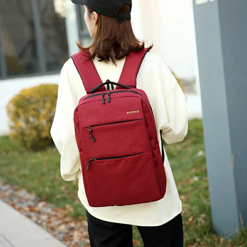 TAS RANSEL BACKPACK HITAM NAVY MERAH ABU saes Murah