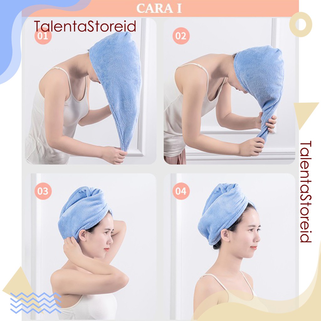 Handuk Pengering Rambut Simple Magic Towel Microfiber Handuk Keramas Cepat Kering