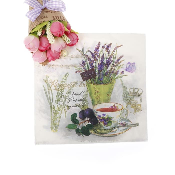 Decoupage Napkin - Tissue Decoupage 2Ply KC-Lavender Tea