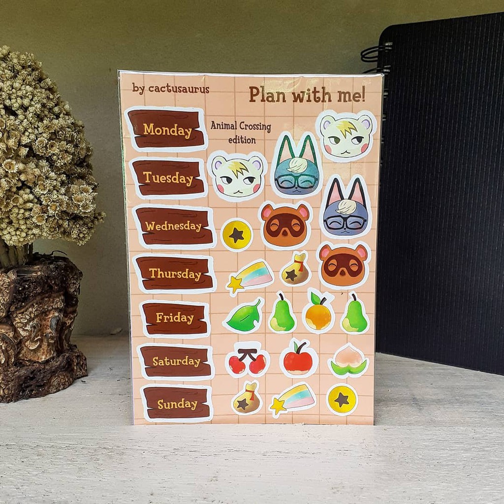 

Sticker Journal Planner Buku - Plan with me! : Animal Crossing