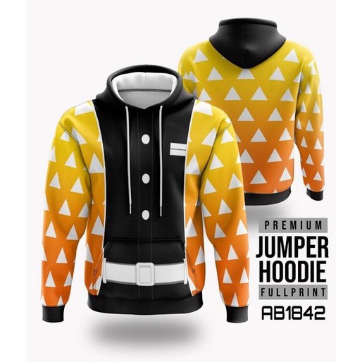 JAKET HOODIE ANIME KIMETSU NO YAIBA ZENITSU AB1842 ArzShop