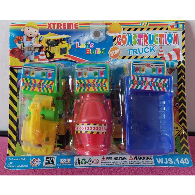 WJS 140 - Mainan Mobil Truk Konstruksi isi 3 PCS WJS140
