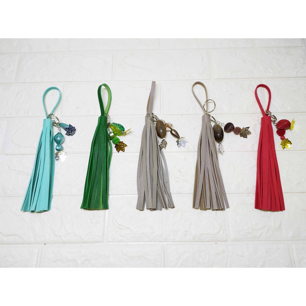 Tassel Kulit Besar - Tassel Gantungan Kunci Aksesoris Elegent