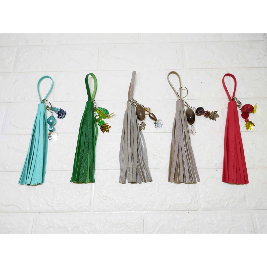 Tassel Kulit Besar - Tassel Gantungan Kunci Aksesoris Elegent