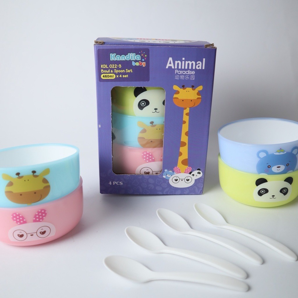 Kandila Baby Bowl &amp; Spoon Set KDL 022-2 sendok mangkuk makan bayi MPASI